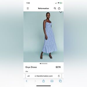 Reformation Enya Midi Dress in Clio Size 2